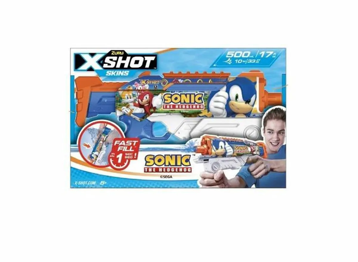 XSHOT Sonic The Hedgehog Hyperload Water Blaster 500L - Meerkleurig