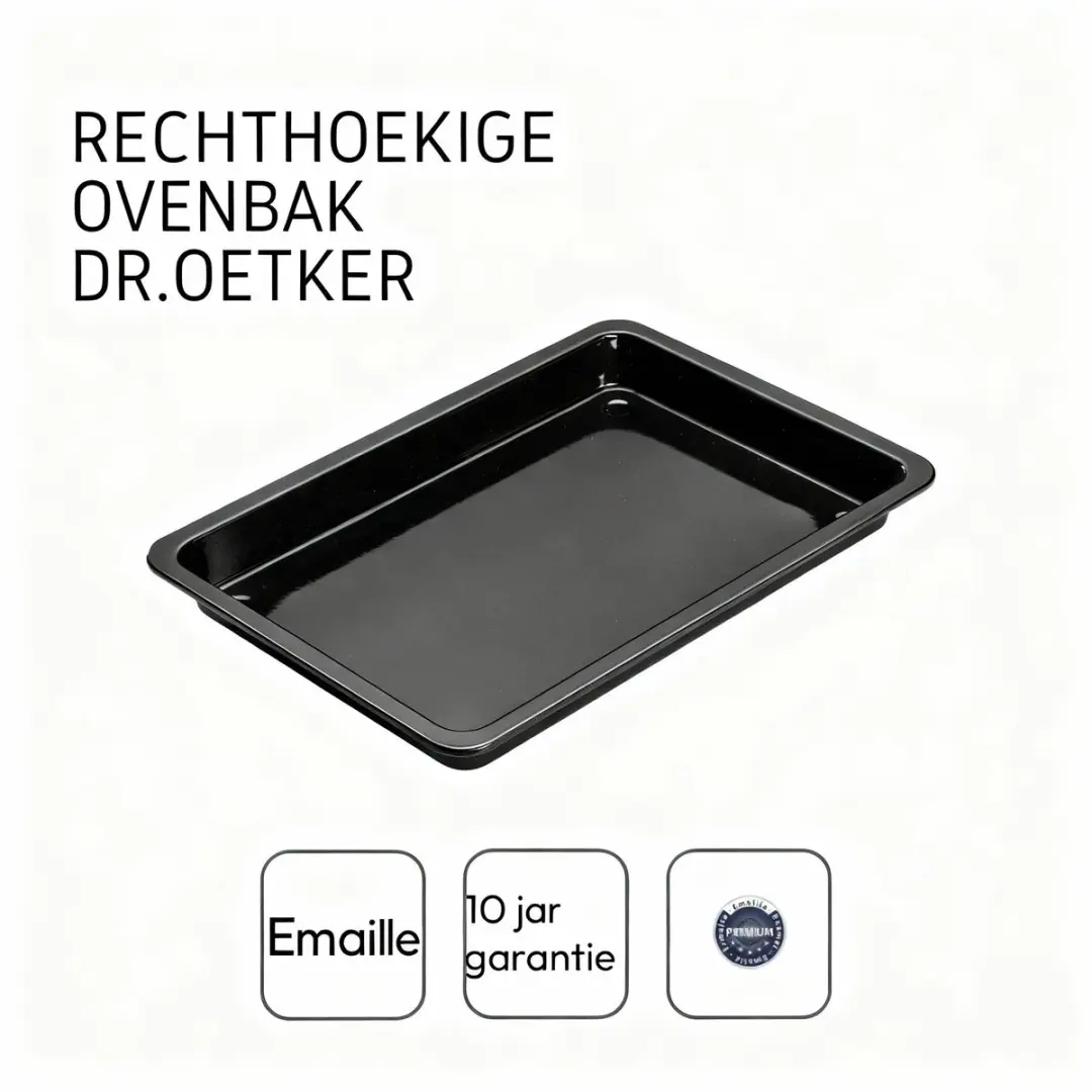 Dr. Oetker Kreativ Pizza- en Bakplaat - Geëmailleerd - 42x29x4cm - afbeelding 2 van 6