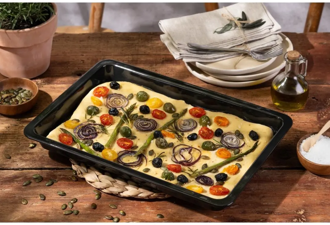 Dr. Oetker Kreativ Pizza- en Bakplaat - Geëmailleerd - 42x29x4cm - afbeelding 4 van 6