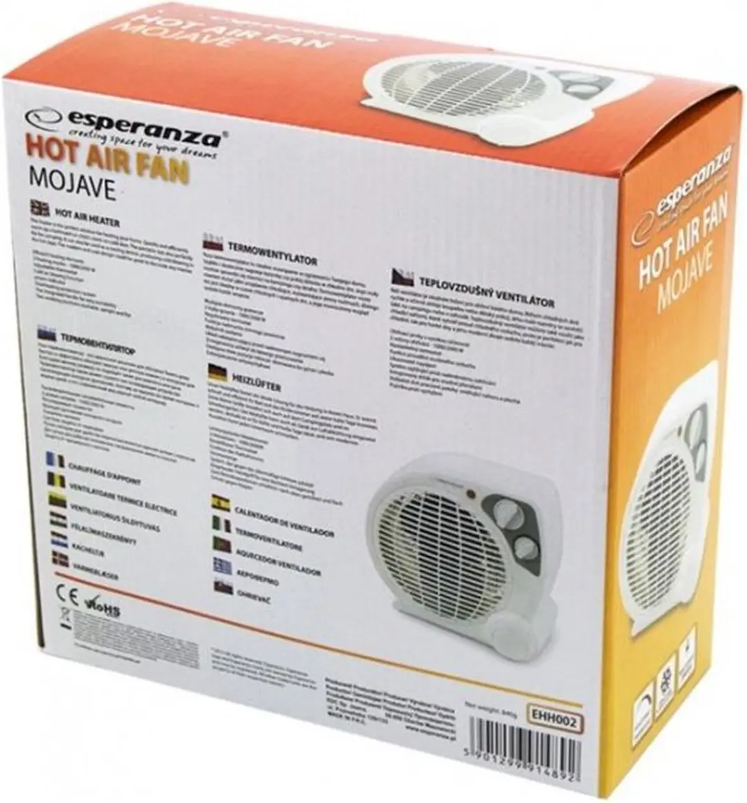 Esperanza EHH002 Ventilatorkachel - 2000W - Grijs/Wit - afbeelding 2 van 5
