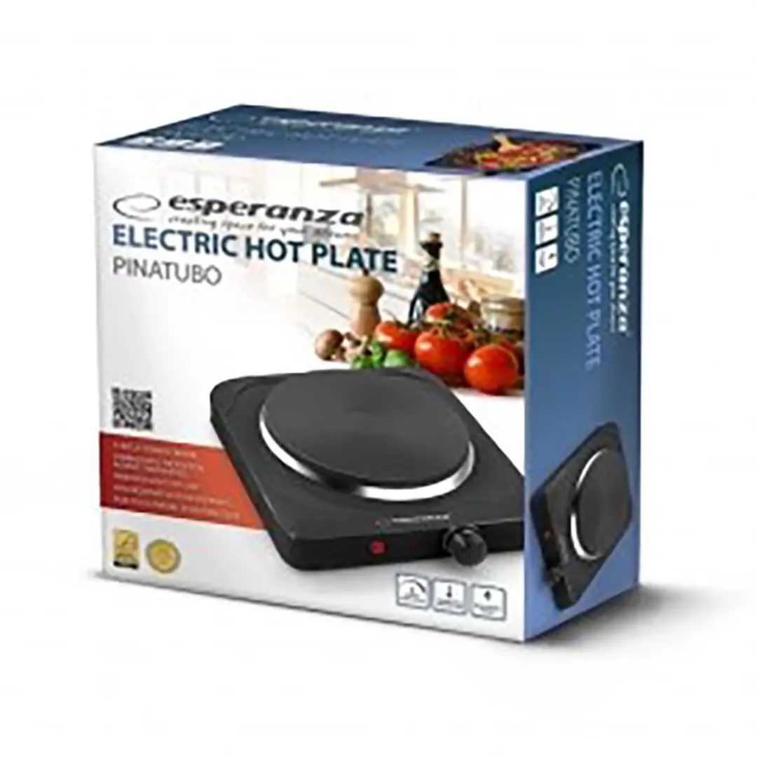 Esperanza PINATUBO EKH002K Kookplaat - 1500W - Zwart - afbeelding 2 van 6