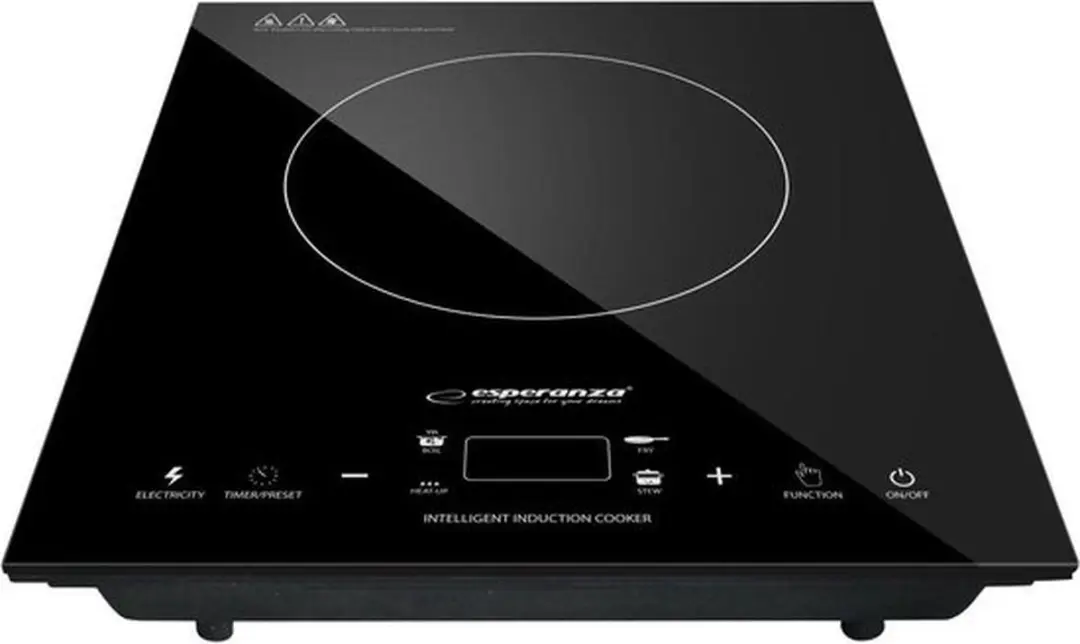 Esperanza Vesuvius EKH009 Inductiekookplaat - 2000W - Zwart - afbeelding 3 van 6