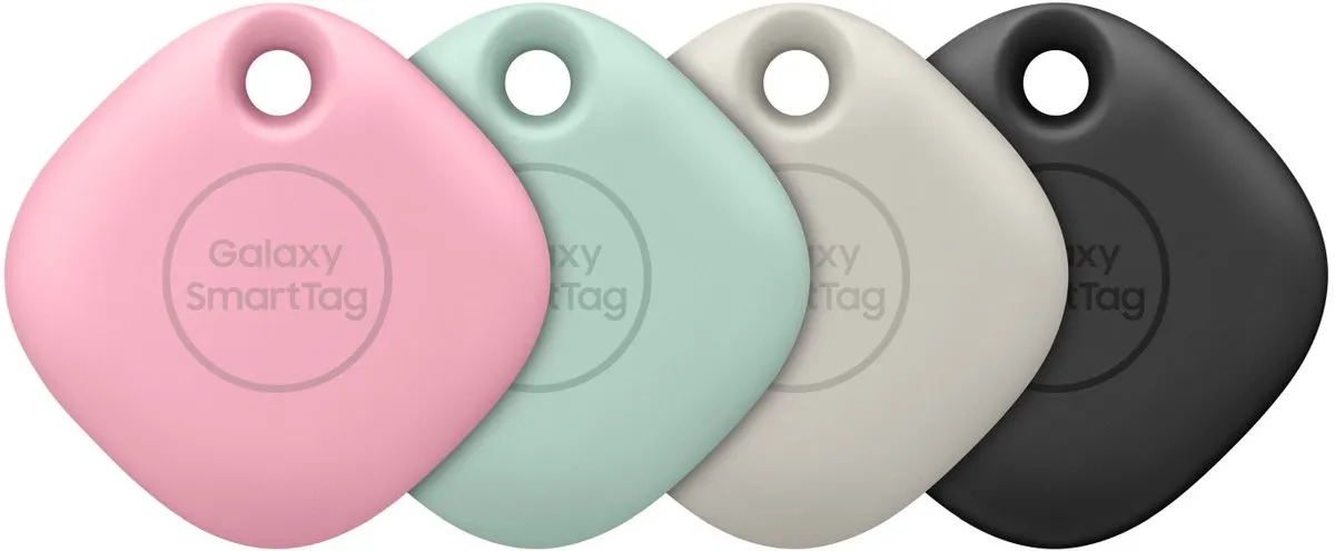 Samsung Galaxy SmartTag Tracker - 4 Stuks - Zwart/Oatmeal/Mint/Roze