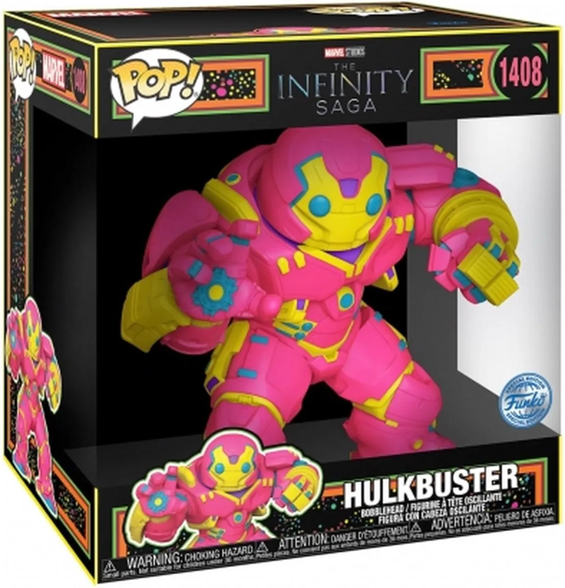 Funko Pop! Iron Man Hulkbuster Blacklight 10" - 82376