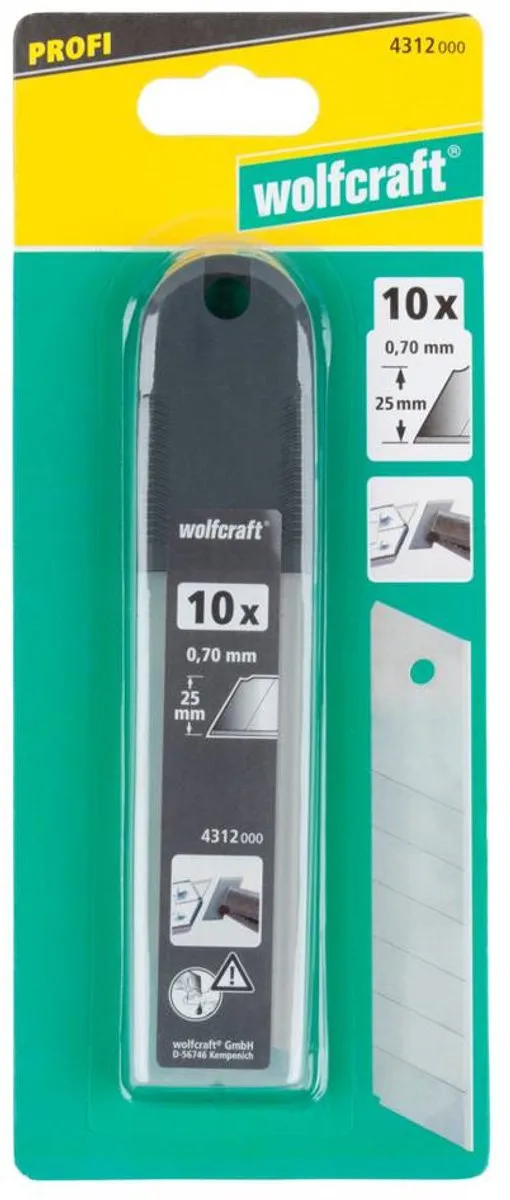 Wolfcraft 10 Professioneel Afbreekmes 25mm - 10 Stuks
