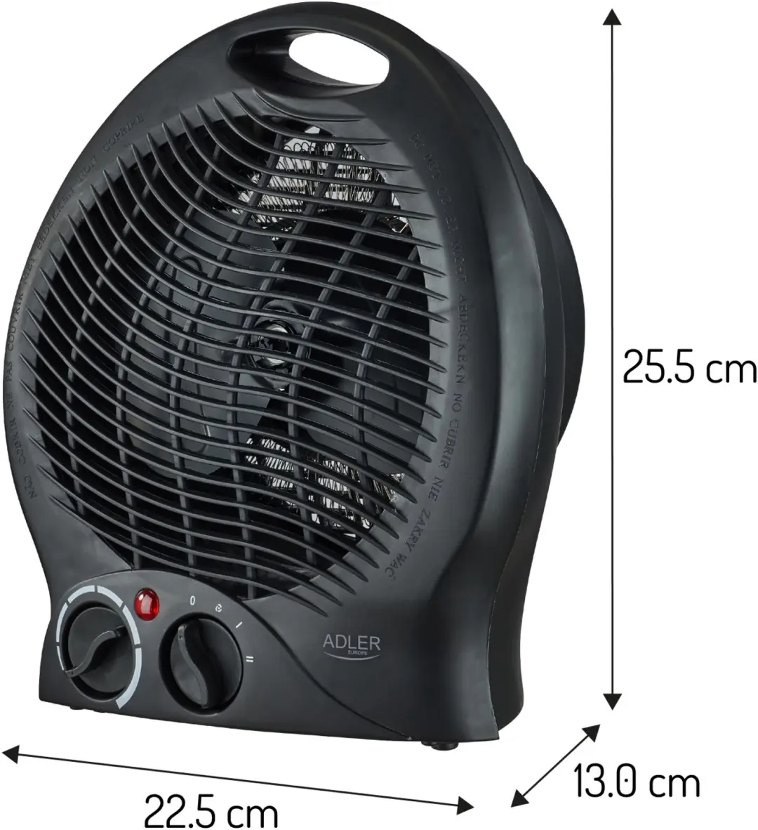 Adler AD 7761 Ventilatorkachel 2000W - Zwart - afbeelding 5 van 6