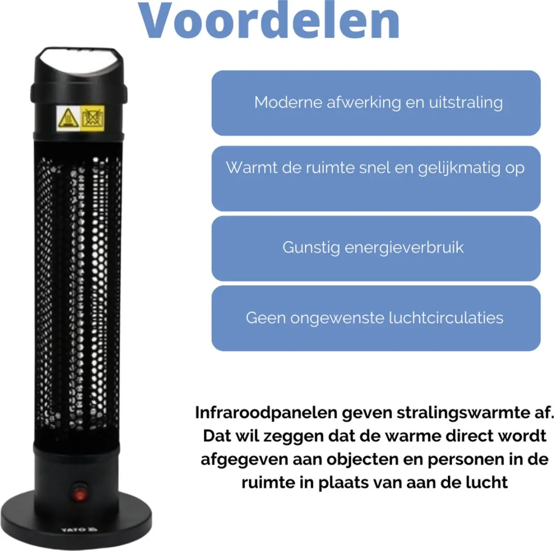 Yato YT-99520 Infraroodstraler 800W - Zwart - afbeelding 4 van 6