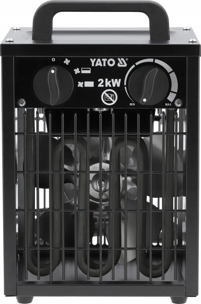 Yato Elektrische Werkplaatskachel 2kW - Zwart - afbeelding 2 van 3