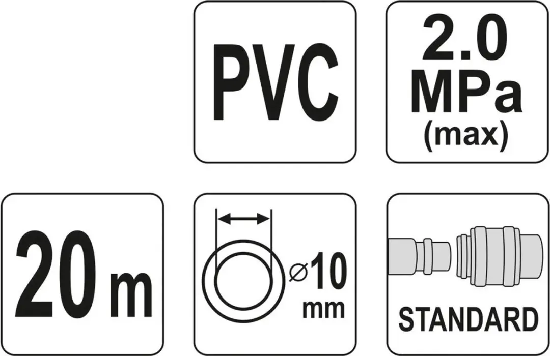 Yato Verena YT-24225 Pneumatische Slang - 10mm - 20m - afbeelding 2 van 3