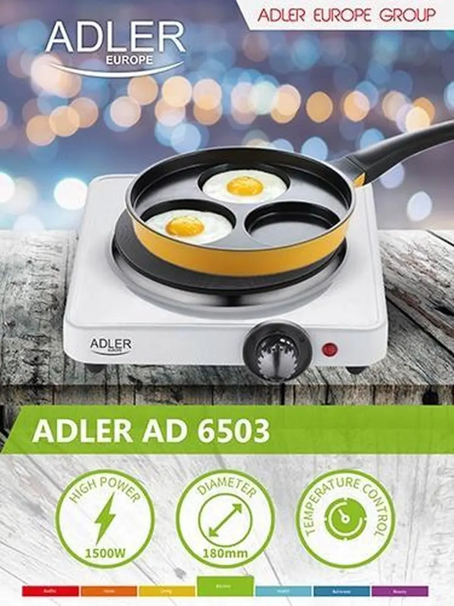 Adler AD 6503 Kookplaat - Wit - afbeelding 6 van 6