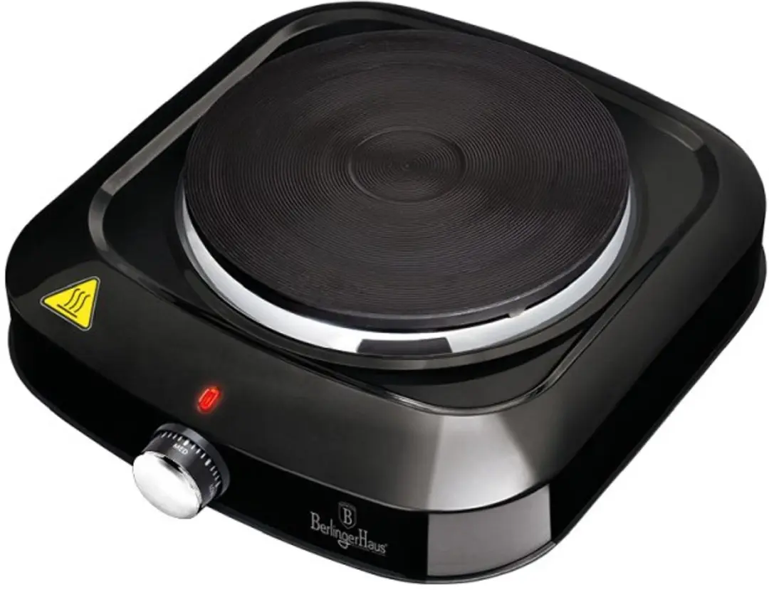 Elektrisch kooktoestel met één kookplaat, 1500 W, Black Silver Collection