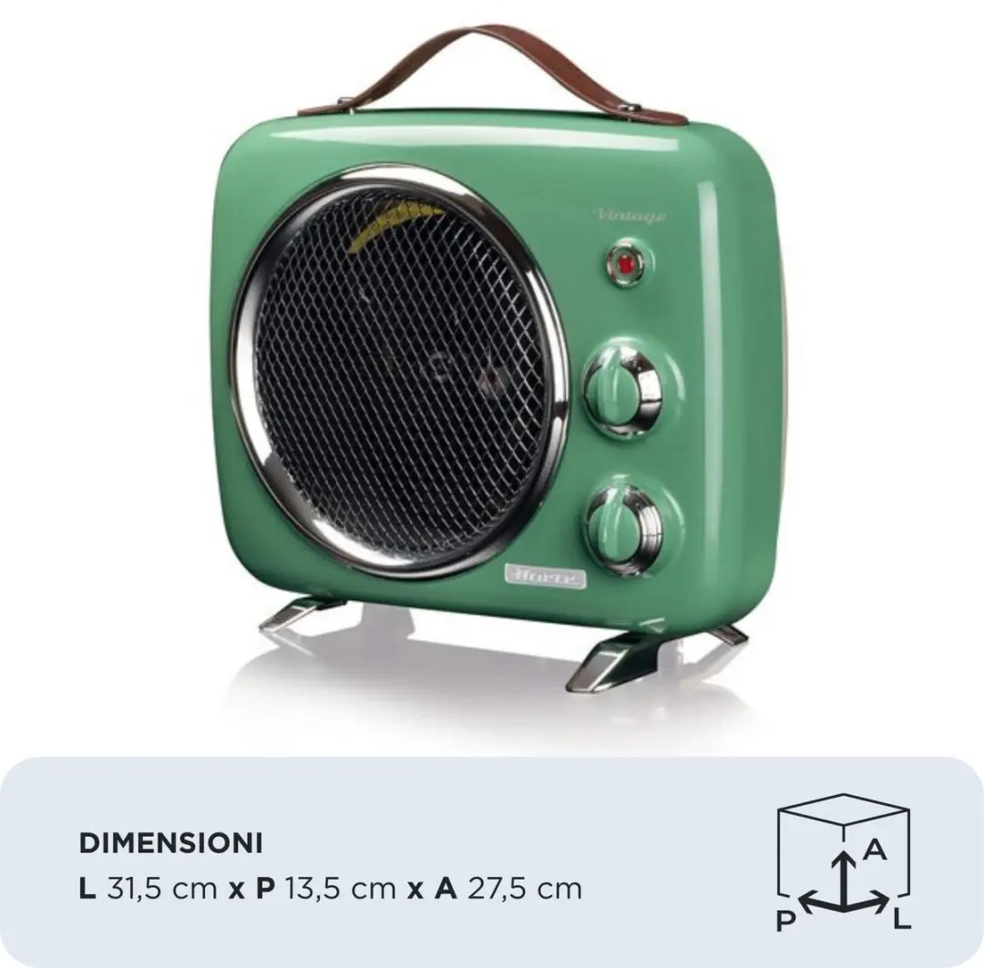 Ariete 0808/04 Ventilatorkachel - Groen - afbeelding 6 van 6