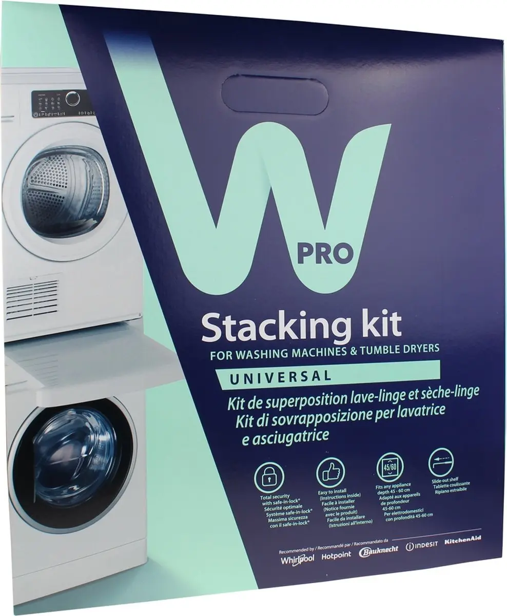 Wpro SKS101 Stapelset Wasmachine/Wasdroger 60cm