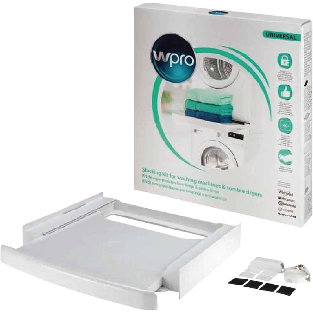 Wpro SKS101 Stapelset Wasmachine/Wasdroger 60cm - Wit - afbeelding 4 van 6
