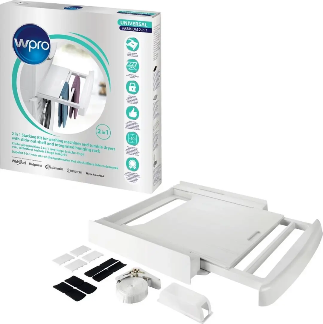Wpro SKP101 Tussenbouwpakket Wasmachine/Droger - Wit - afbeelding 4 van 6