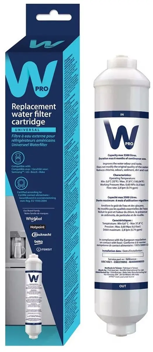 Wpro USC100/1 Amerikaanse koelkast waterfilter - o.a. Samsung/LG/Bosch - afbeelding 5 van 6