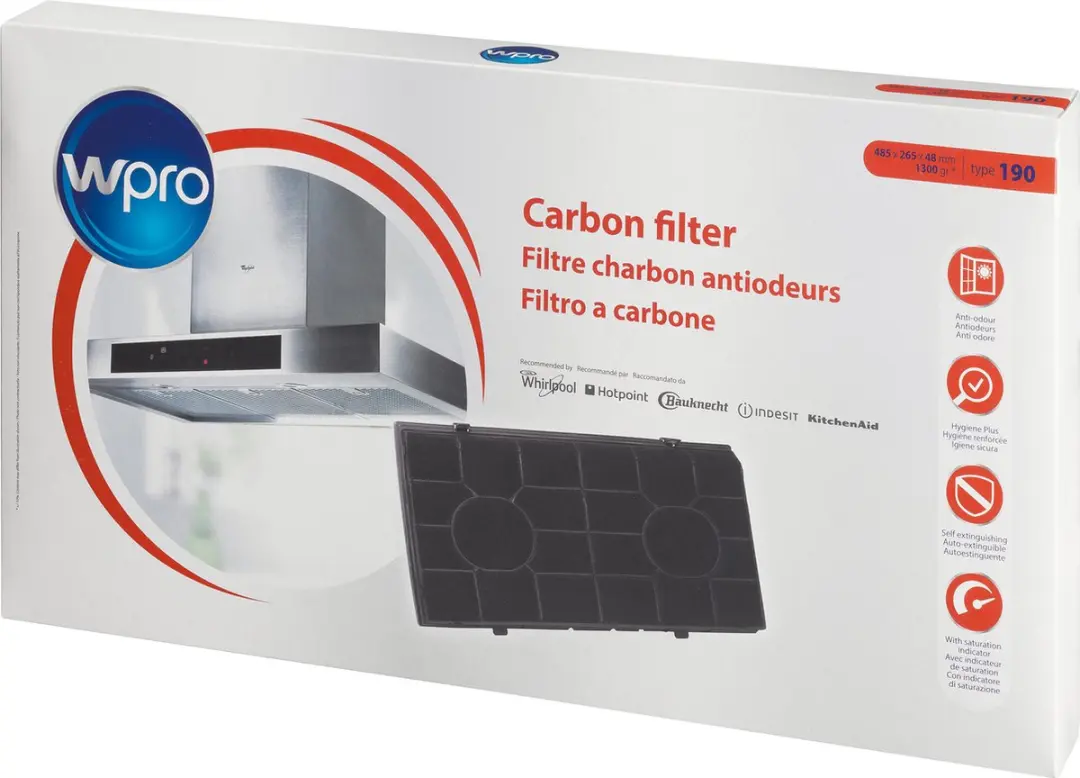 Wpro Koolstoffilter FAT190 afzuigkap - 484000008578 - afbeelding 4 van 5