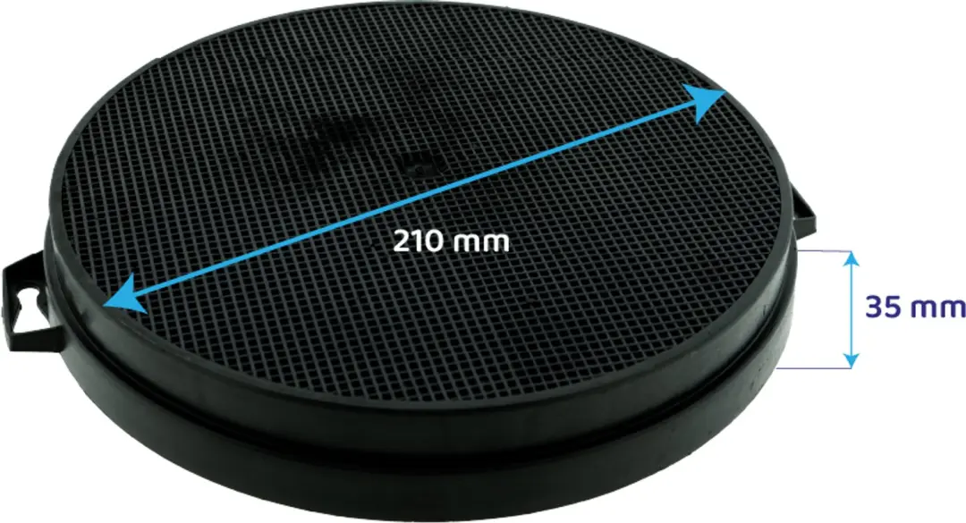 Wpro CHF210/1 Koolstoffilter voor afzuigkap - 35mm - afbeelding 2 van 6
