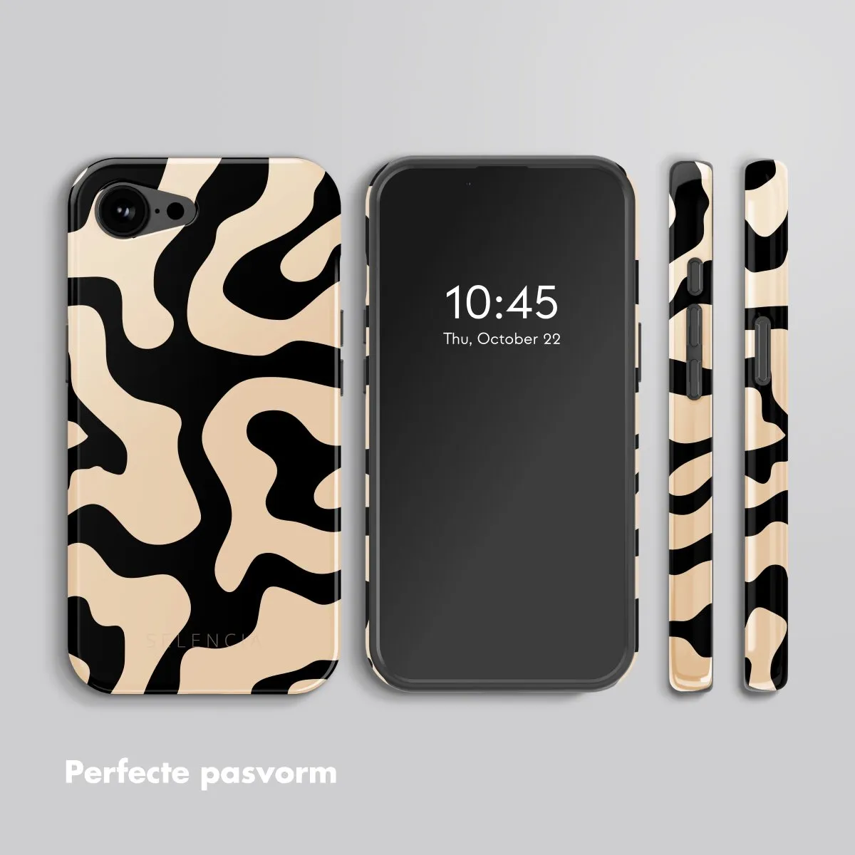 Selencia Hoesje iPhone 16e Art Wave Black - MagSafe - afbeelding 6 van 6