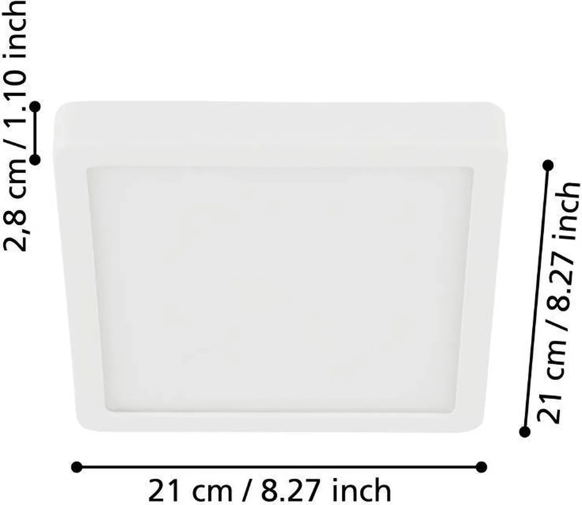 Eglo Fueva 5 Plafondlamp LED 21cm - Wit