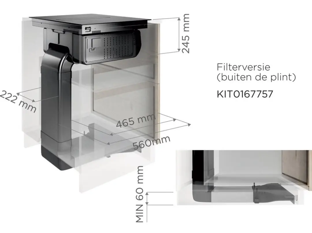 Elica NikolaTesla KIT0167757 Recirculatiekit - Zwart - afbeelding 2 van 4