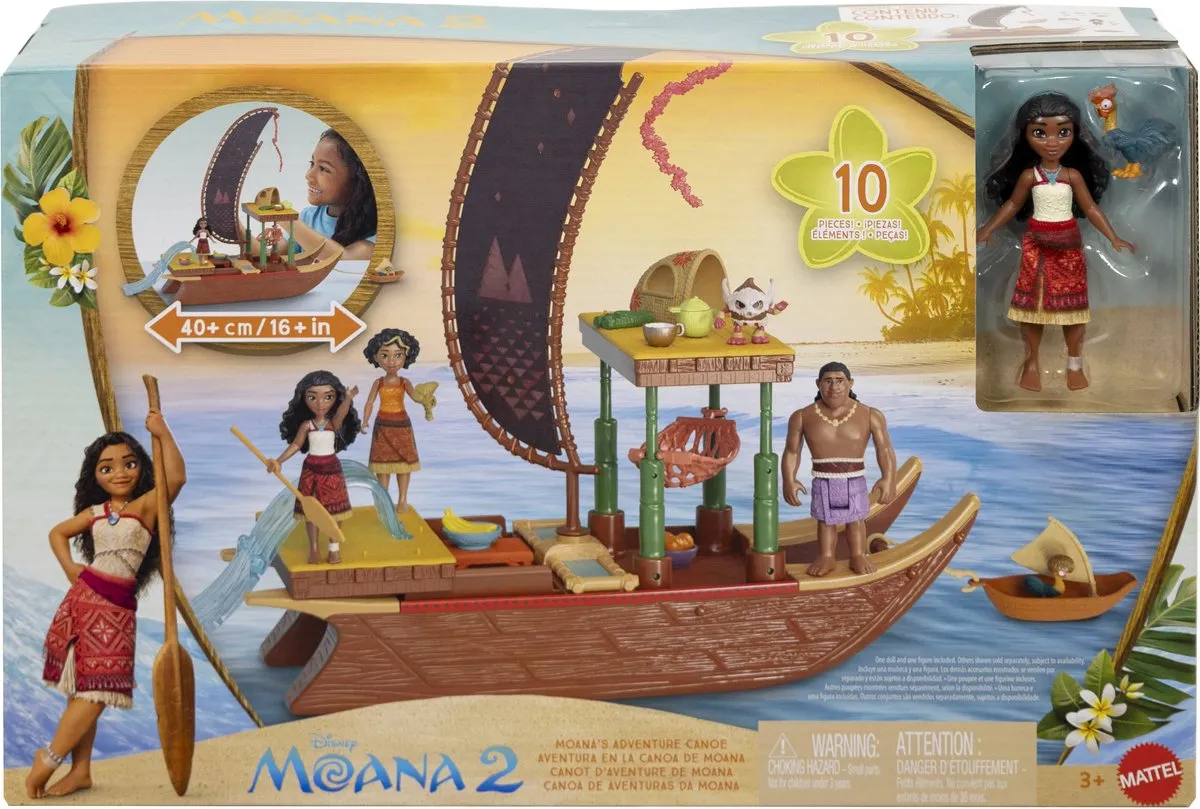 Mattel Moana 2 SD Transforming Boat - Multicolor - afbeelding 6 van 6