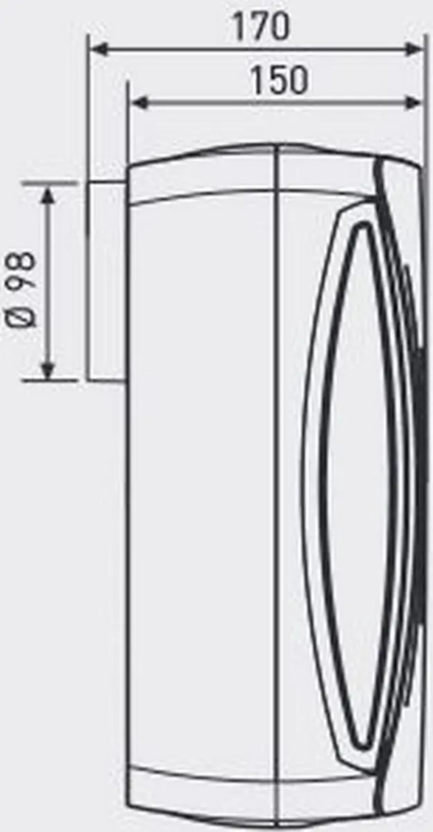 Soler & Palau, EBB-250N S badkamerventilator, 230V, doorsnede 100mm, 280 m³/u