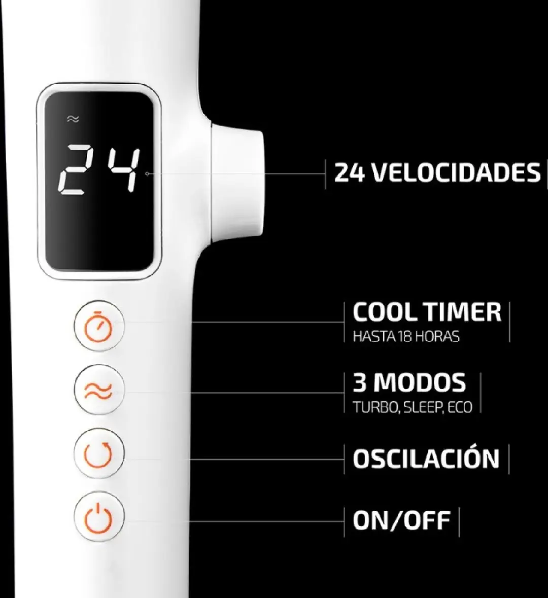 Cecotec EnergySilence 1030 SmartExtreme 05915 Ventilator - Wit - afbeelding 2 van 6