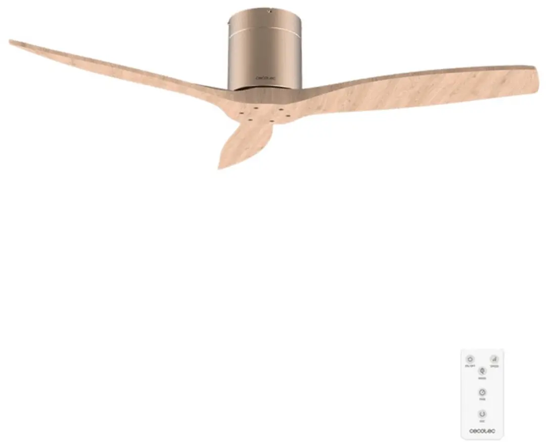 Cecotec Plafondventilator EnergySilence Aero 5400 Classic 40W Ø132cm Goud Hout