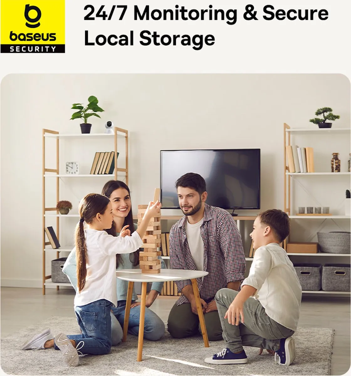 Baseus Security P1 Lite 2K Binnencamera - Wit