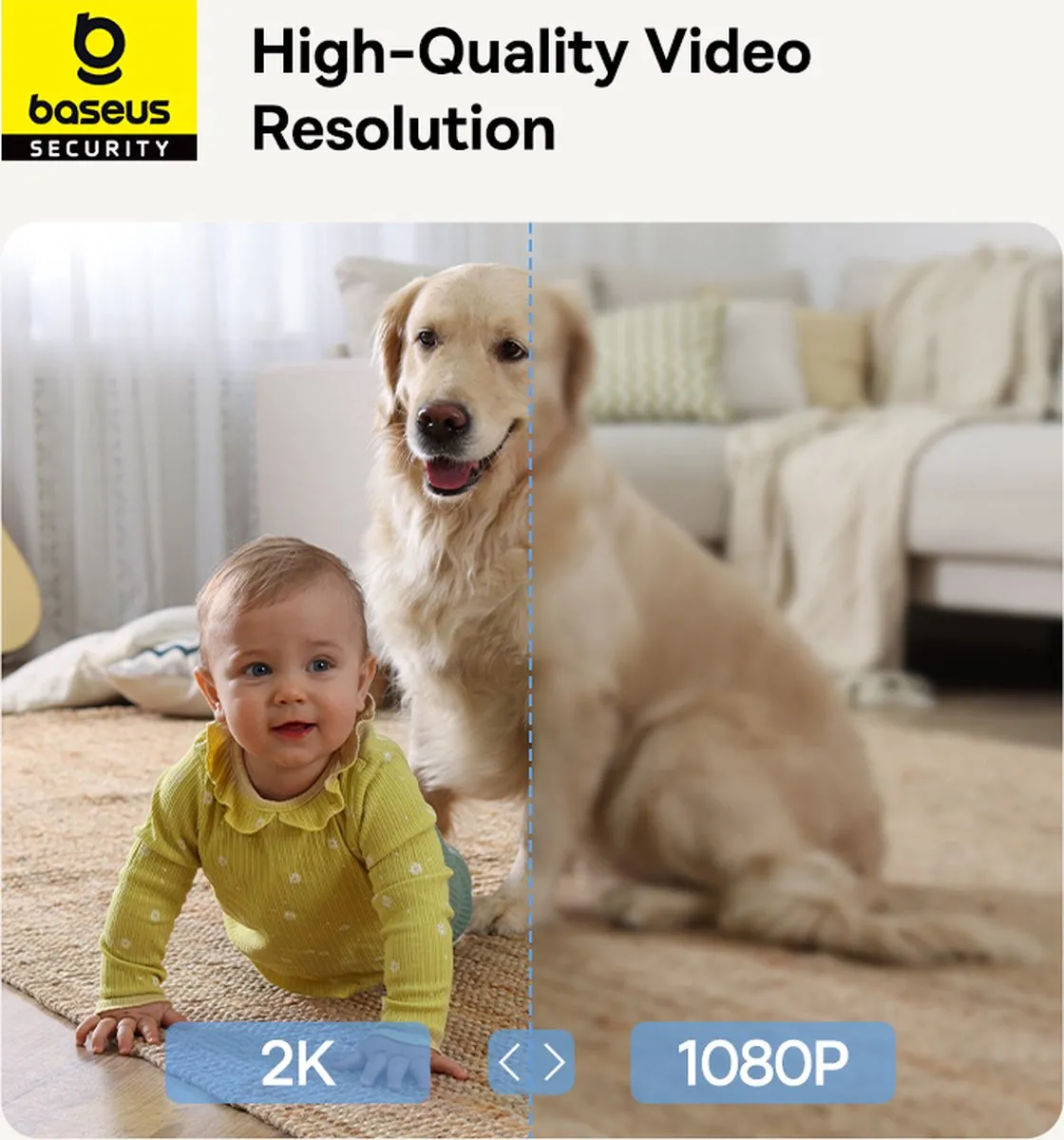 Baseus Security P1 Lite 2K Binnencamera - Wit