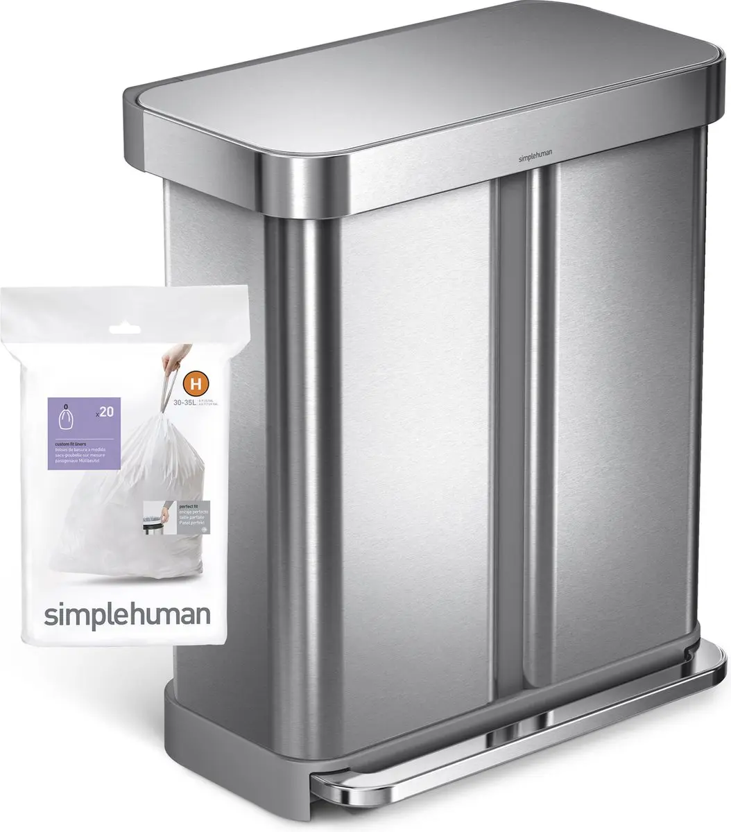 Simplehuman Code H Afvalzakken - 30 liter - 20 stuks - Wit - afbeelding 5 van 6
