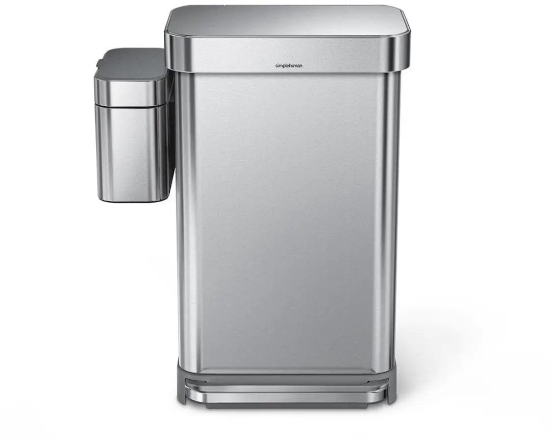 Simplehuman CW1645 Compostbakje 4 liter - Zilver - afbeelding 6 van 6