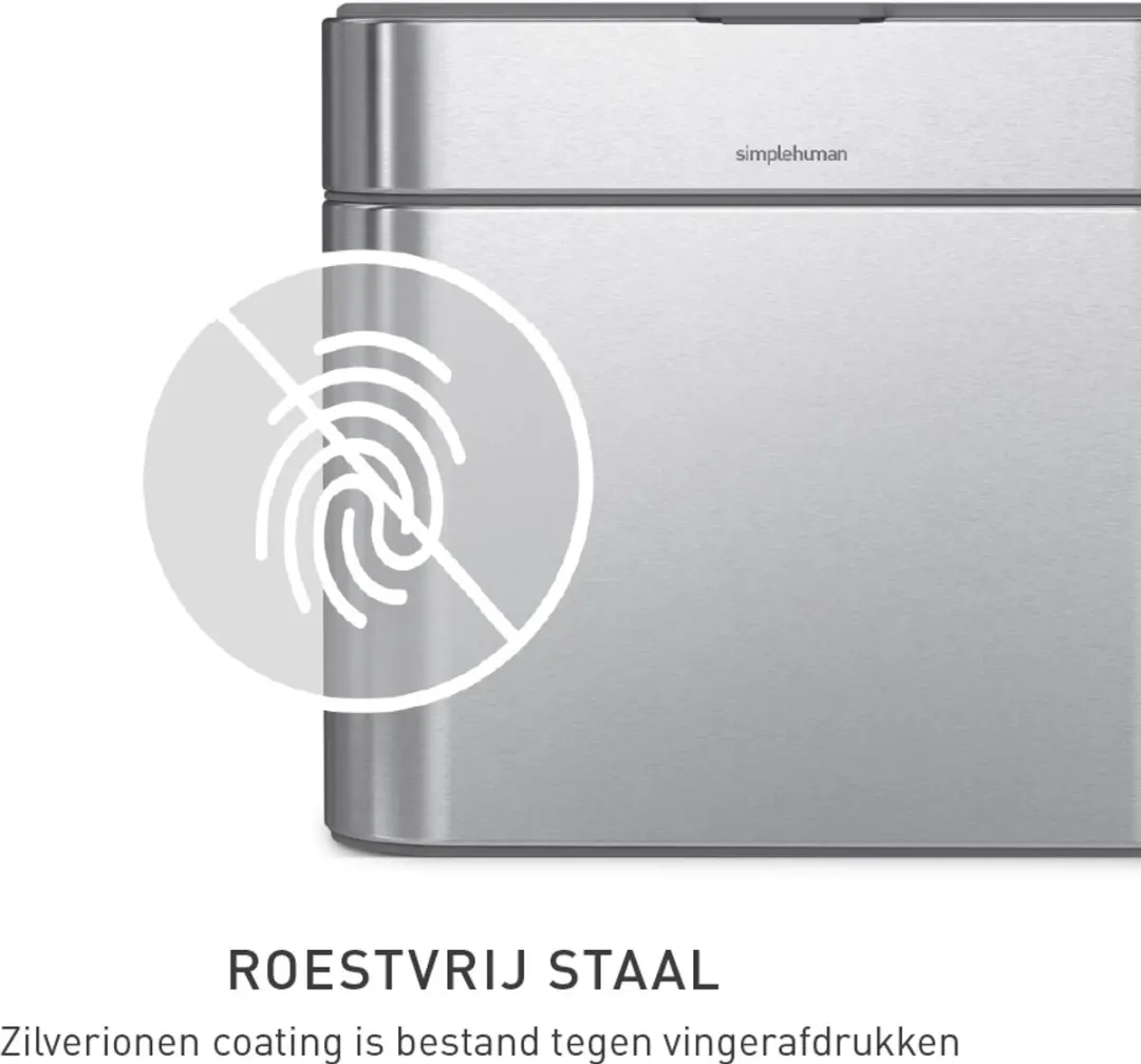 Simplehuman CW1645 Compostbakje 4 liter - Zilver - afbeelding 5 van 6