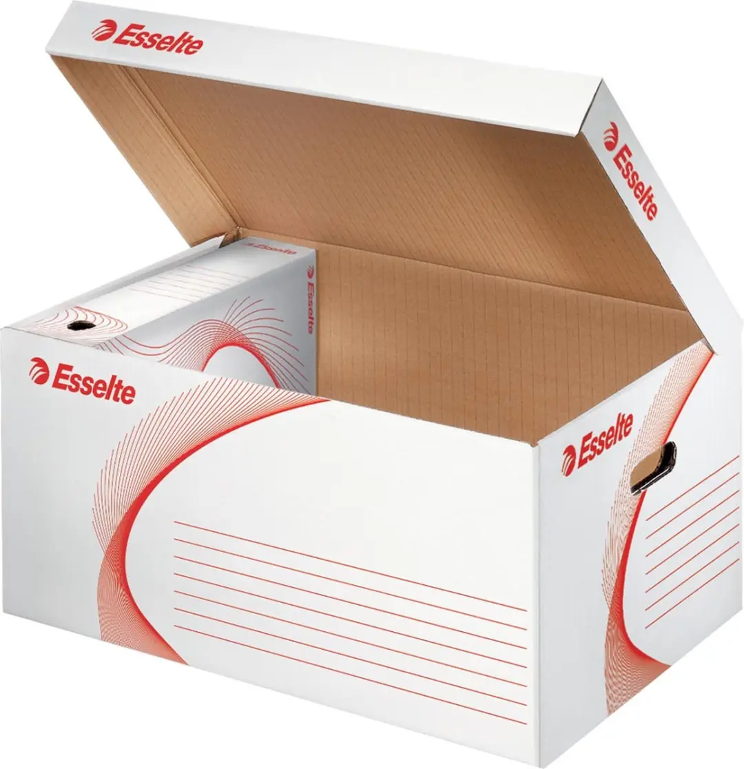 Esselte Archiefdoos met deksel 560x265x380mm wit