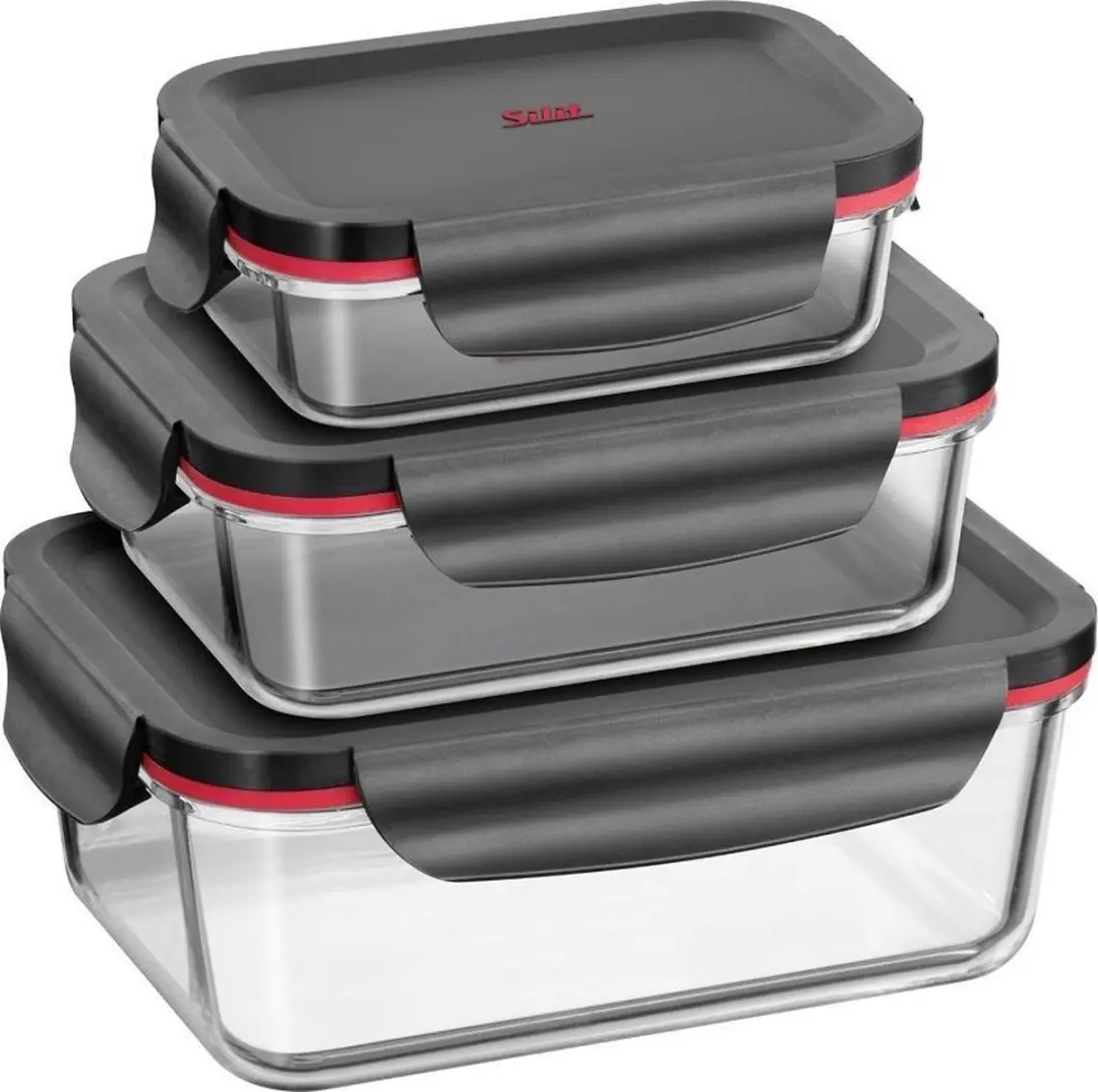 Silit 0022 6327 11 Voorraaddoos Rechthoekig Lunchbox Zwart, Transparant