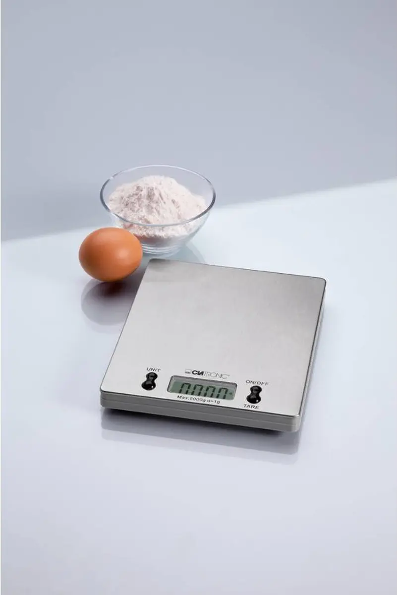 Clatronic KW 3367 Keukenweegschaal - 5 kg - RVS - afbeelding 2 van 3