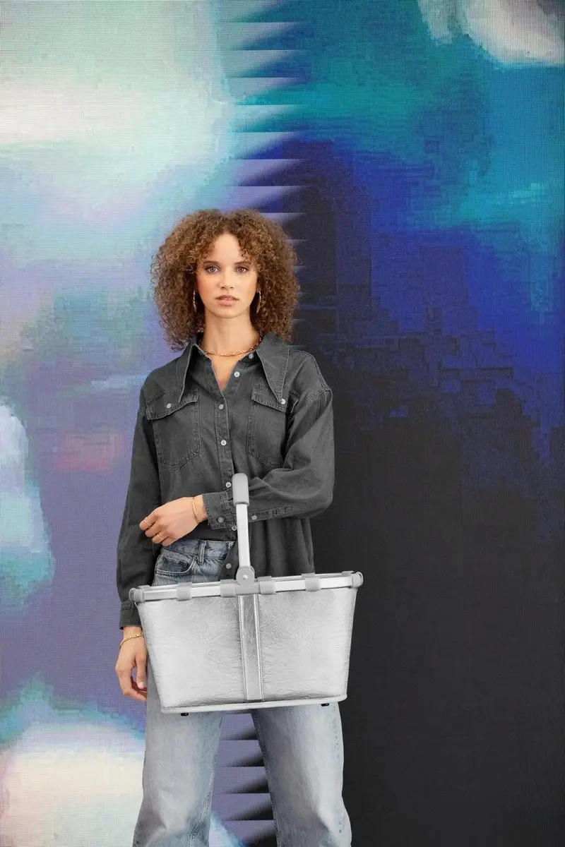 Reisenthel Carrybag Boodschappenmand - 22L - Silver Crackle - afbeelding 6 van 6