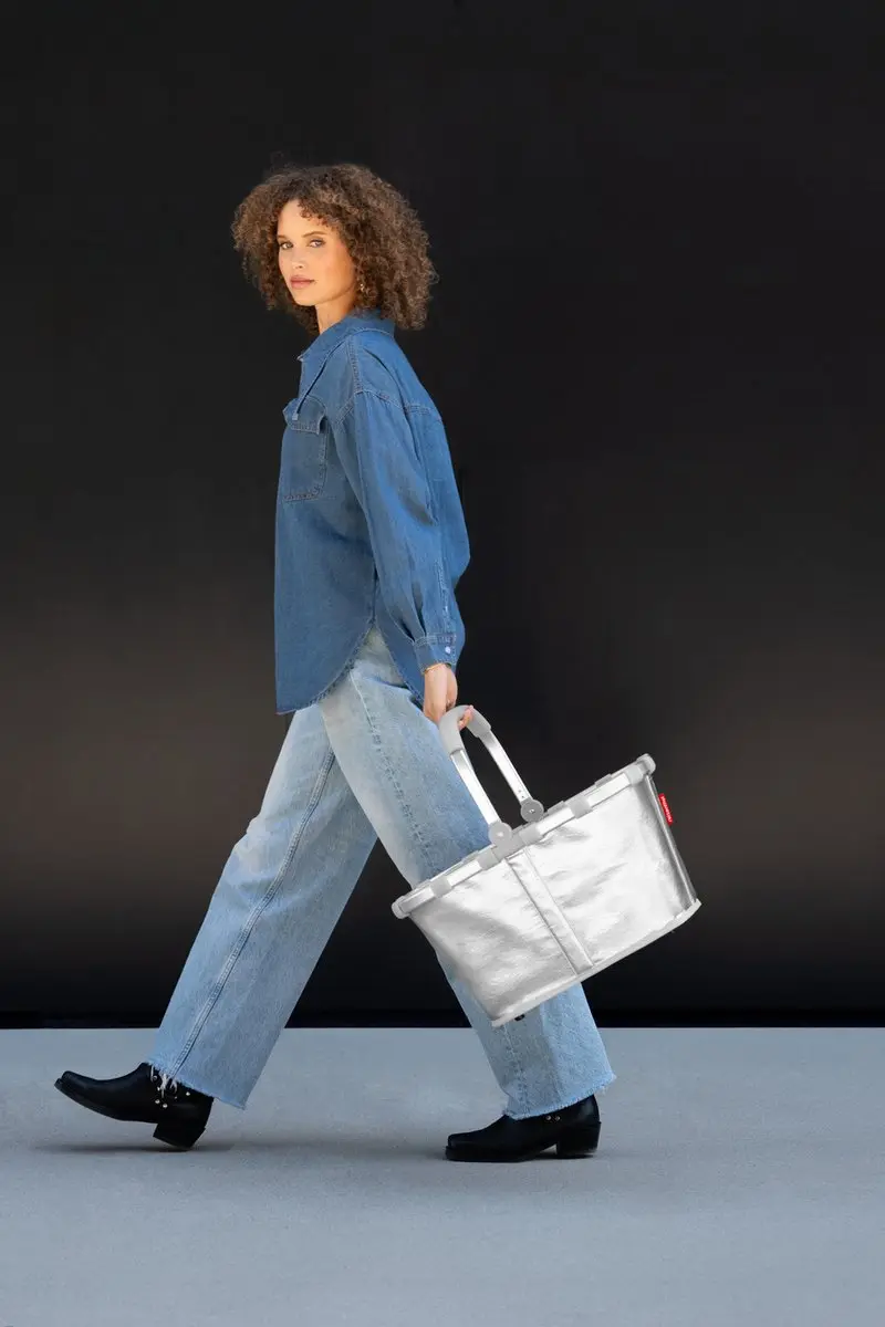 Reisenthel Carrybag Boodschappenmand - 22L - Silver Crackle - afbeelding 4 van 6