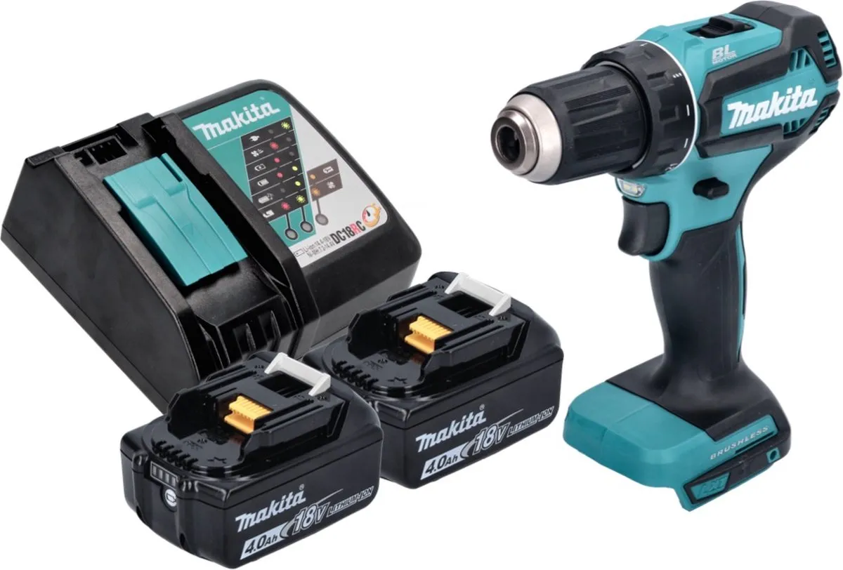 Makita DDF485RM Accuboormachine 18V 50Nm Borstelloos - 2x 4,0Ah