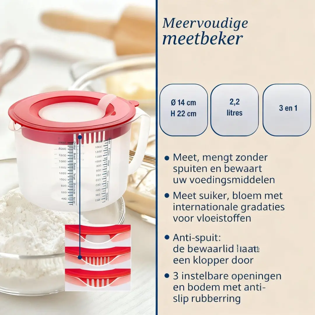 Dr. Oetker Maatbeker 2,2 liter Baker Edition - Transparant - afbeelding 2 van 6