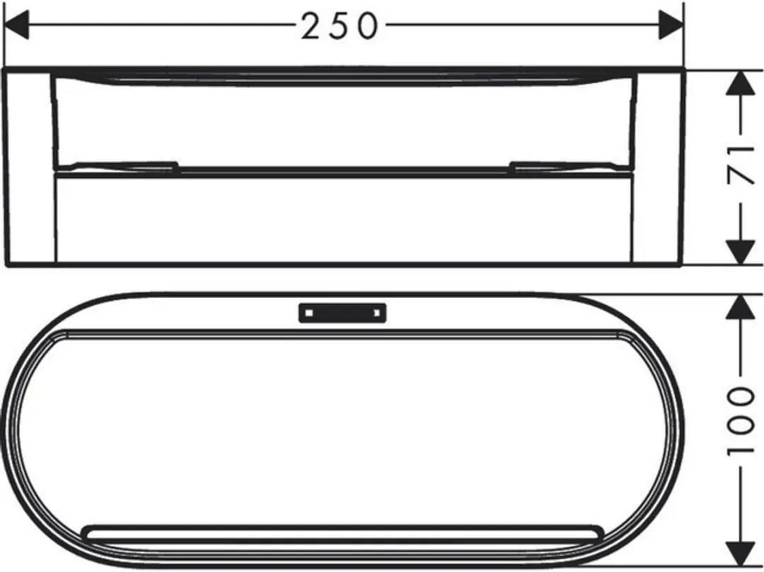 Hansgrohe WallStoris Douchebak - 25x10x7.1cm - Mat Wit - afbeelding 4 van 6