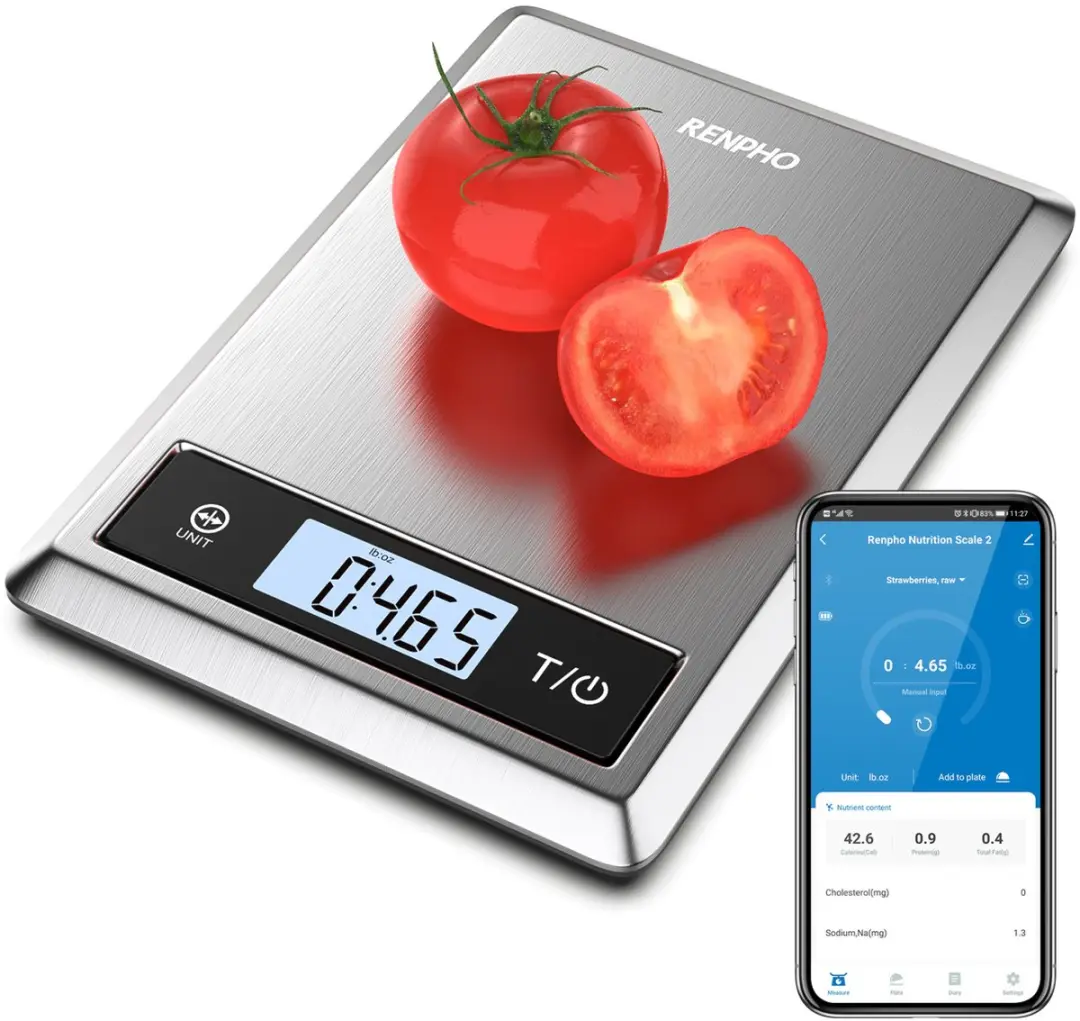 Renpho Calibra 1 Smart Keukenweegschaal - Zilver - afbeelding 5 van 6
