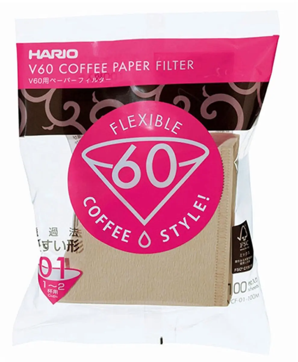 Hario V60 01 Misarashi Papierfilter - Bruin - 100 stuks - afbeelding 6 van 6
