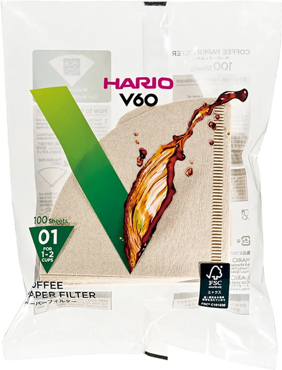 Hario V60 01 Misarashi Papierfilter
