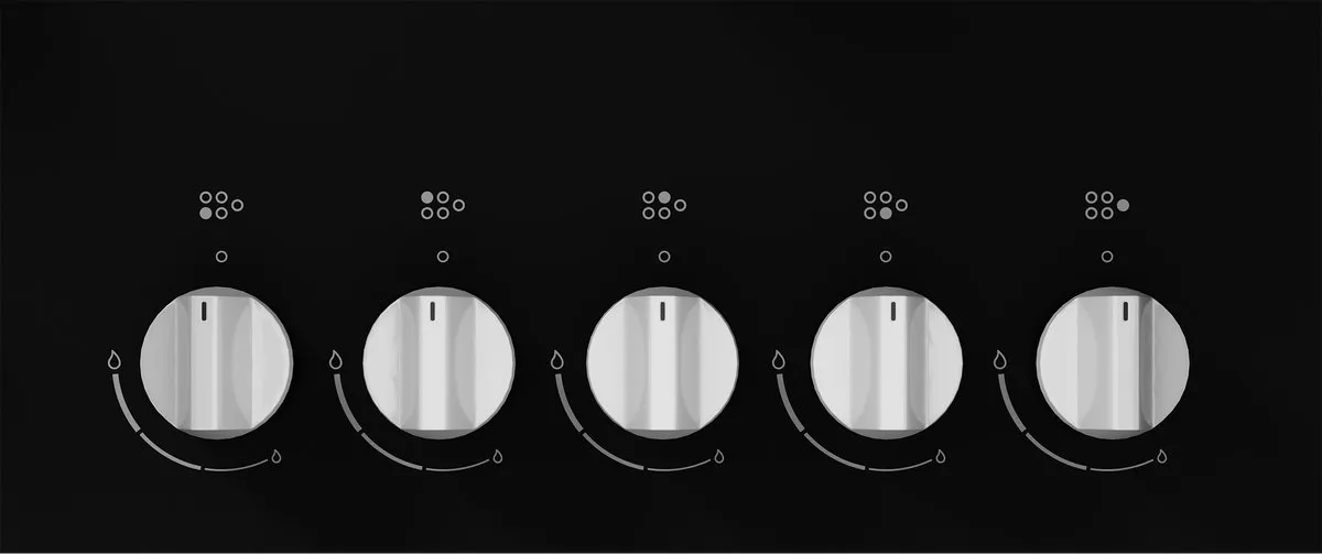 ETNA KGG890ZTA - Gaskookplaat - Gas-op-glas - 90 cm - Zwart