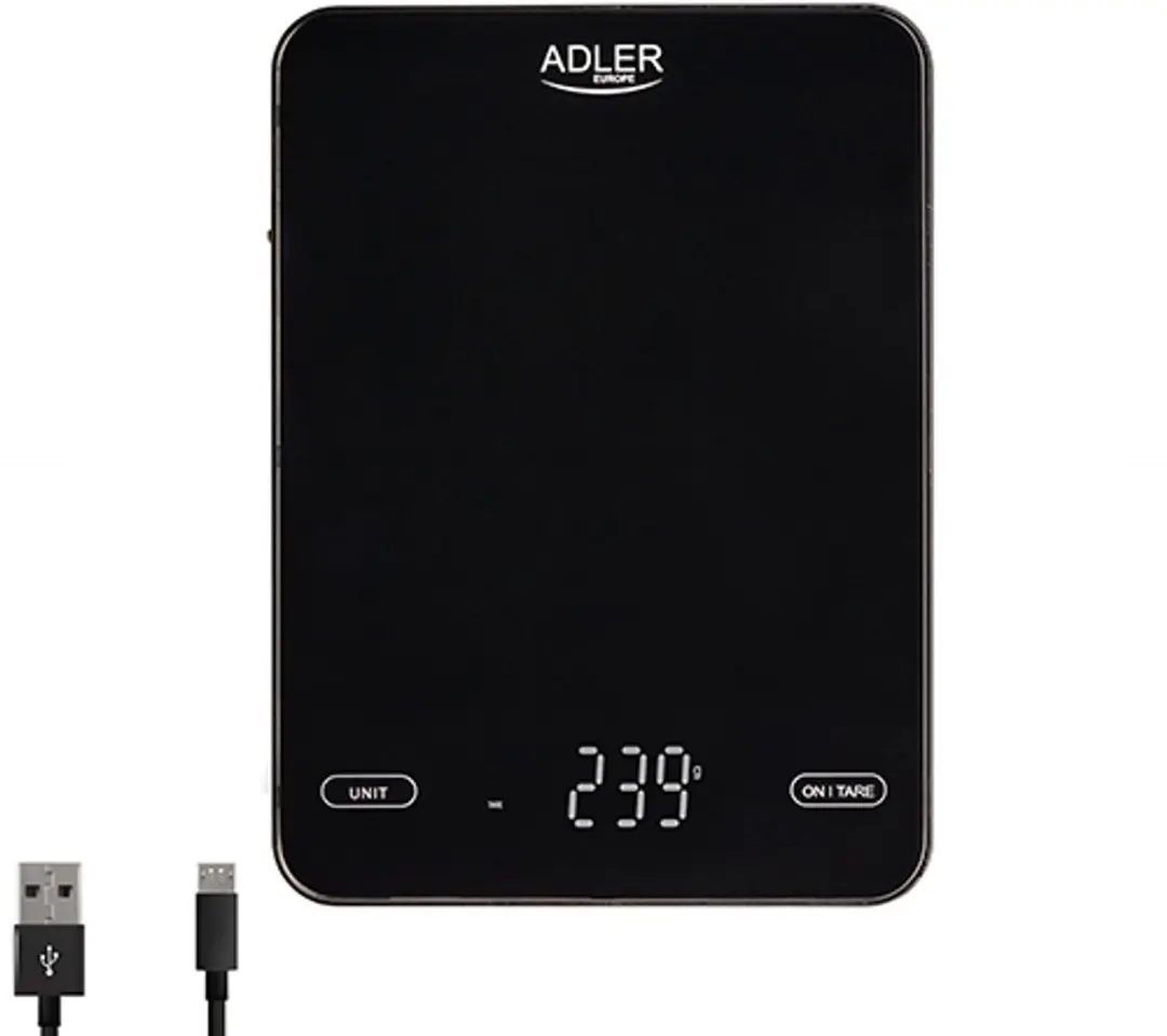 Adler AD 3177b Keukenweegschaal - 10kg - Zwart - afbeelding 5 van 6