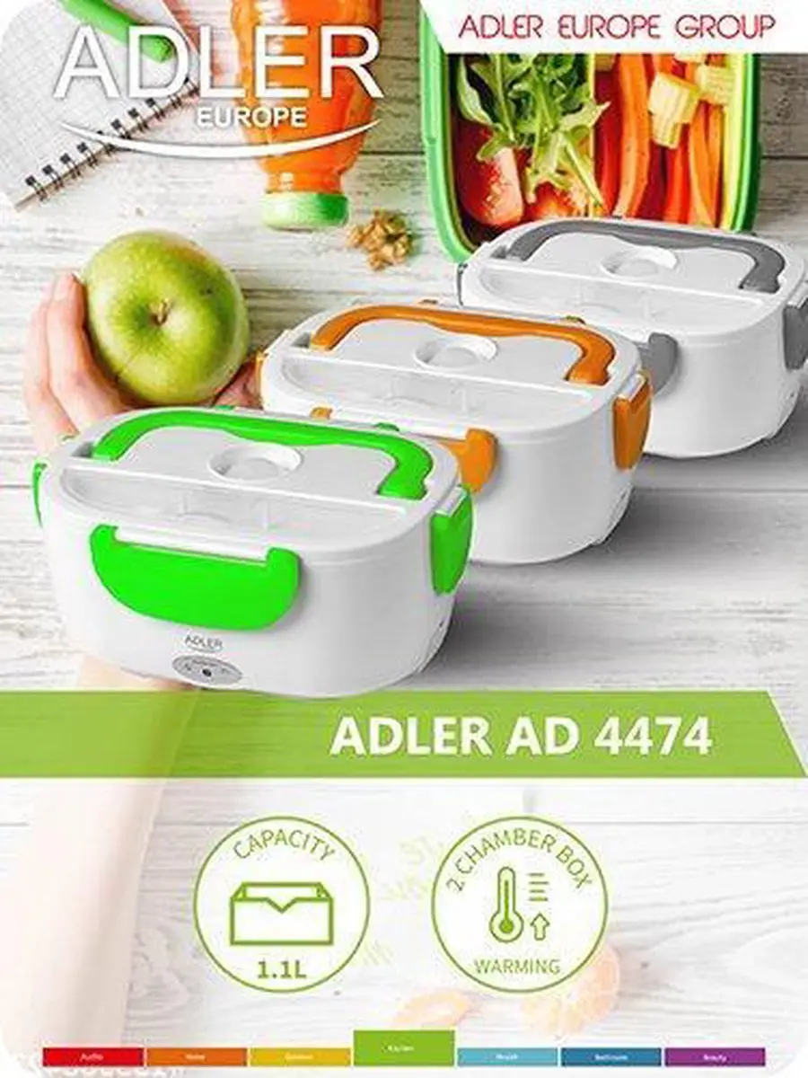 Adler AD 4474 Elektrische Lunchbox - 1,1l - Groen - afbeelding 6 van 6