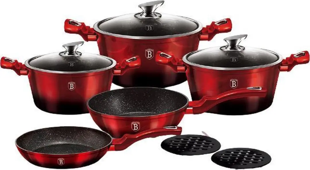 BerlingerHaus Burgundy Line BH-1632 Pannenset 10-delig