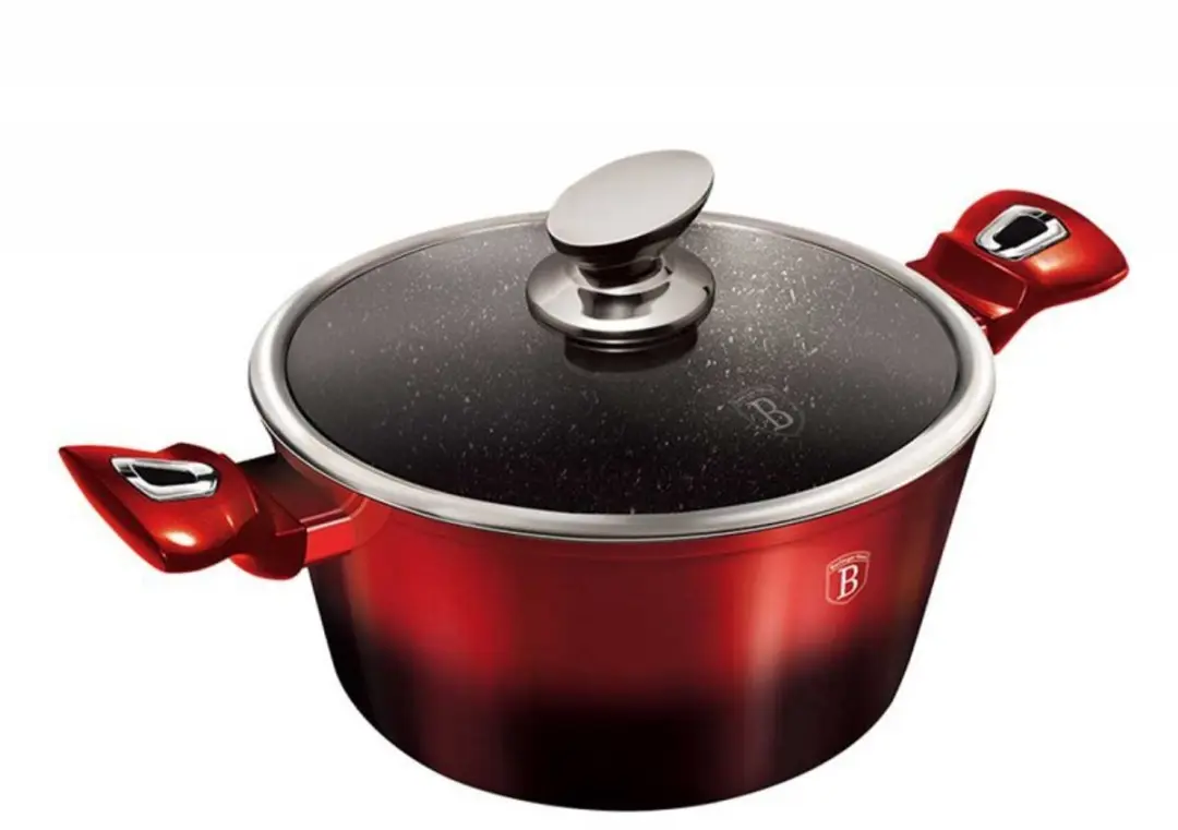 BerlingerHaus Burgundy Line BH-1632 Pannenset 10-delig - Granietcoating - afbeelding 4 van 6
